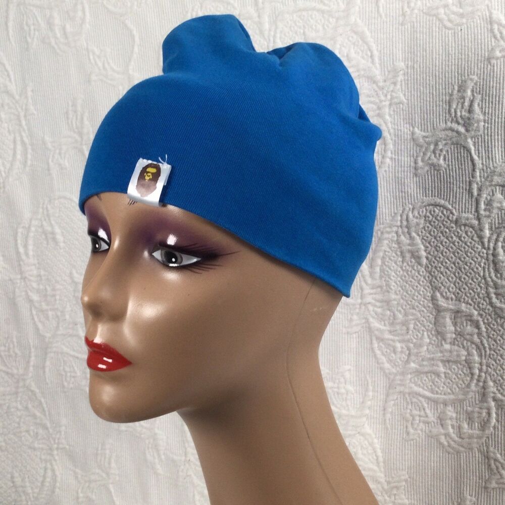 Bape Skull Cap Sleeping Cap Blue Men Hip Hop Japan Fashion